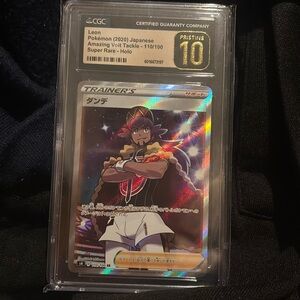 Pokémon Leon (2020) JP Amazing Volt Tackle Super Rare Card CGC PRISTINE 10